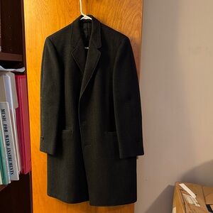 Elegant Men's Black Trench Coat